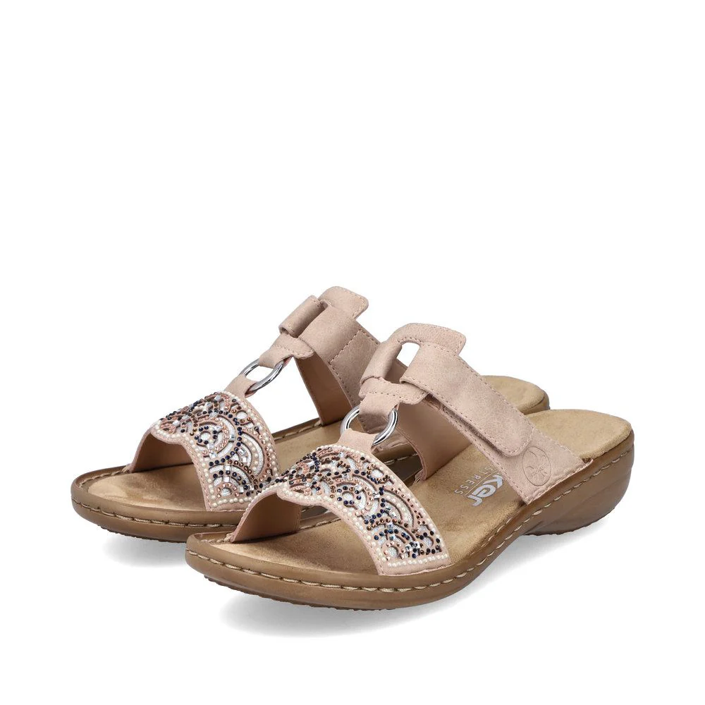 Rieker 608K2 Women's Sandals in Pink - Image 8