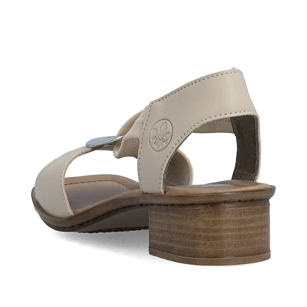 Rieker 62662 Women's Sandals in Beige - Image 3
