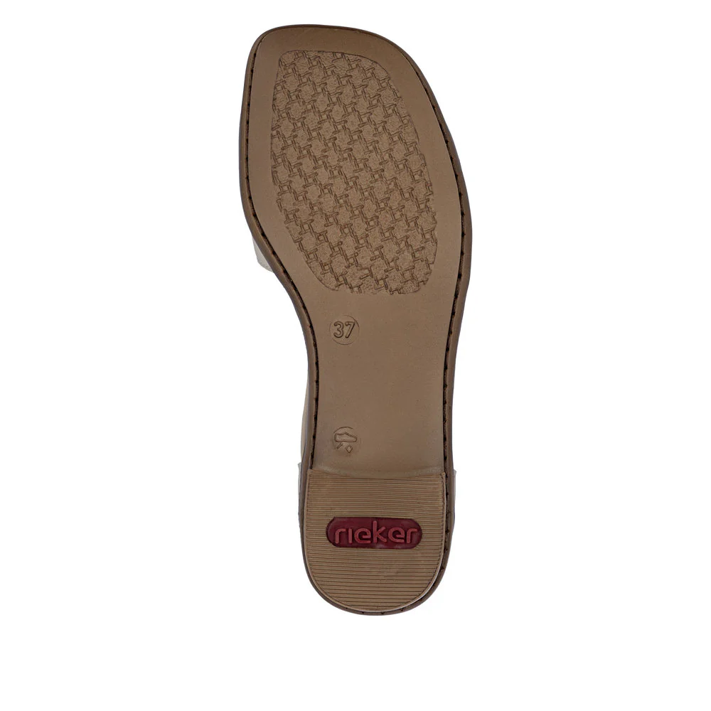 Rieker 62662 Women's Sandals in Beige - Image 7