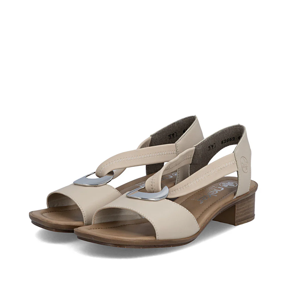 Rieker 62662 Women's Sandals in Beige - Image 8