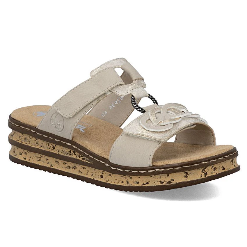 Rieker 62936 Mule Sandals in Beige