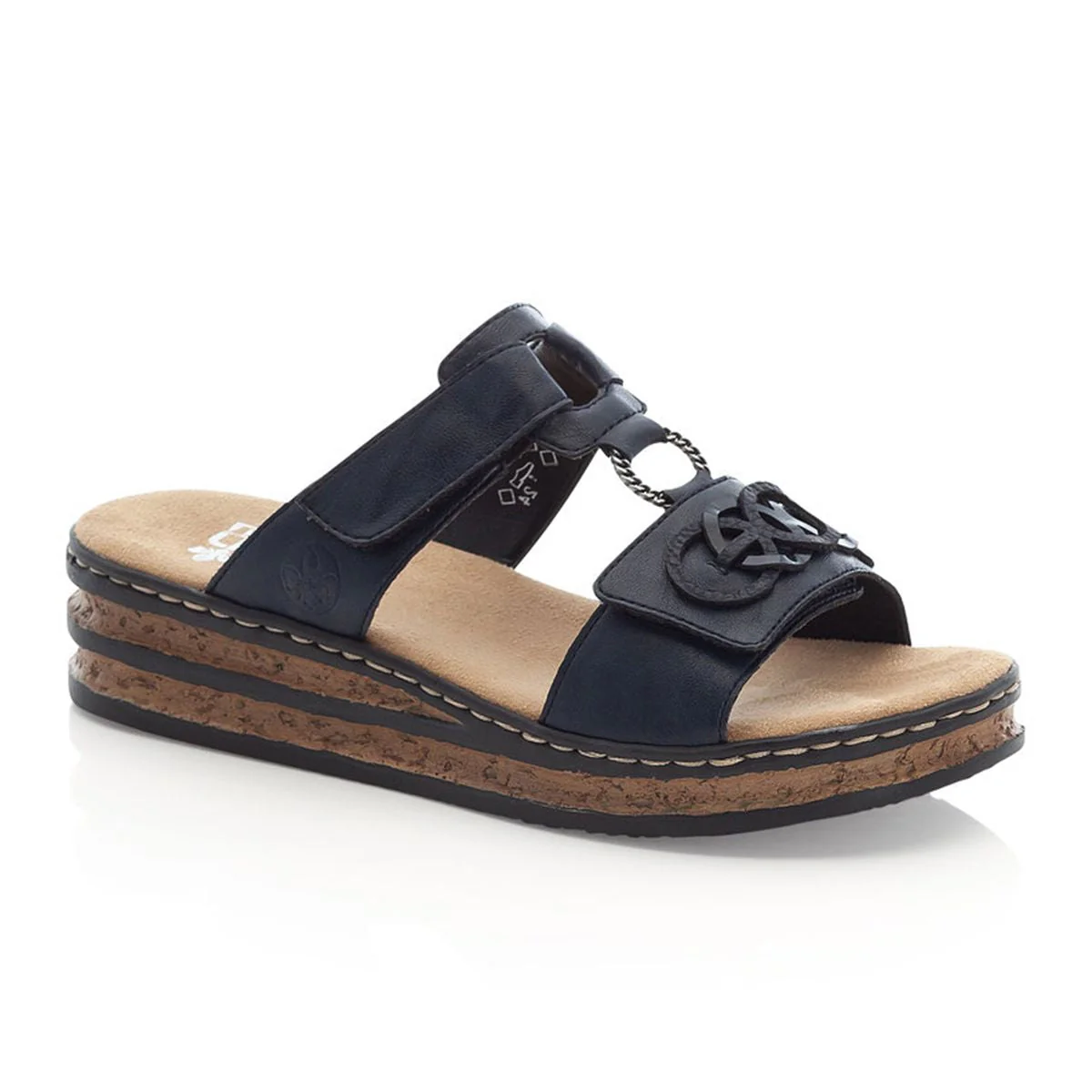 Rieker 62936 Mule Sandals in Blue