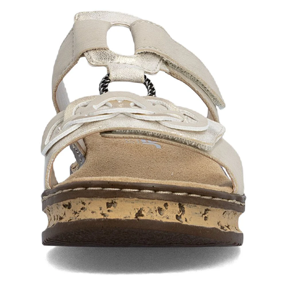 Rieker 62936 Mule Sandals in Beige - Image 6
