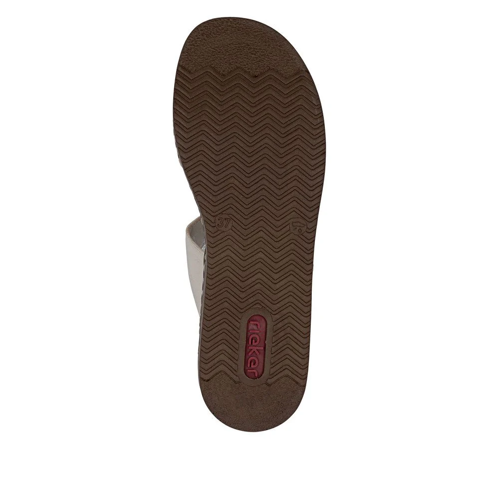 Rieker 62936 Mule Sandals in Beige - Image 7