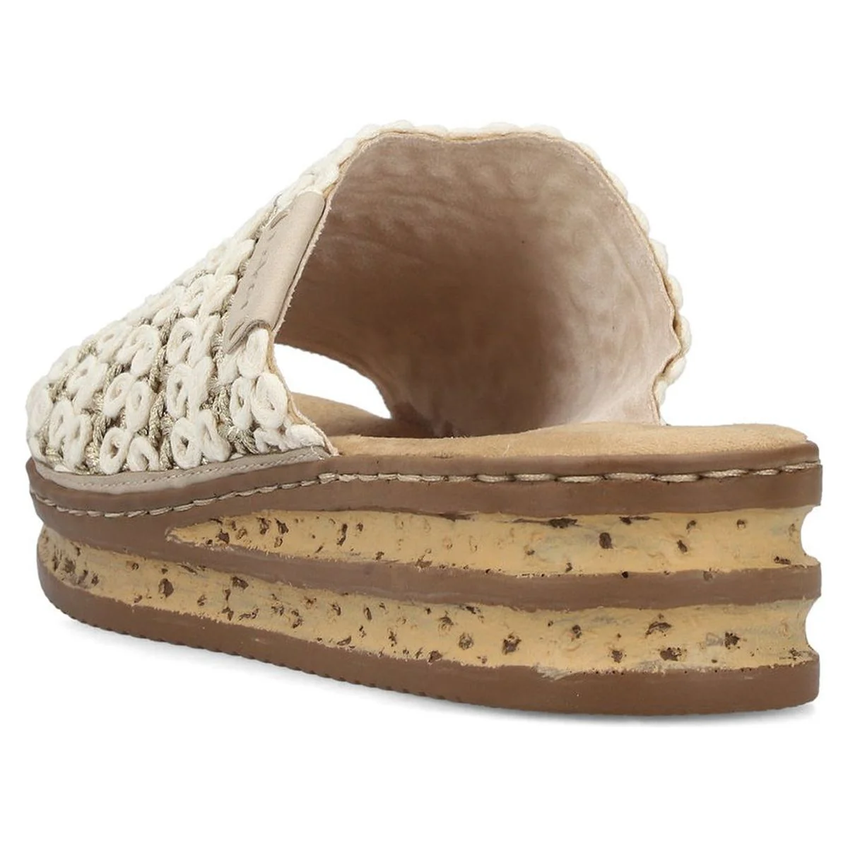 Rieker 629X8 Women's Sandals in Beige - Image 3