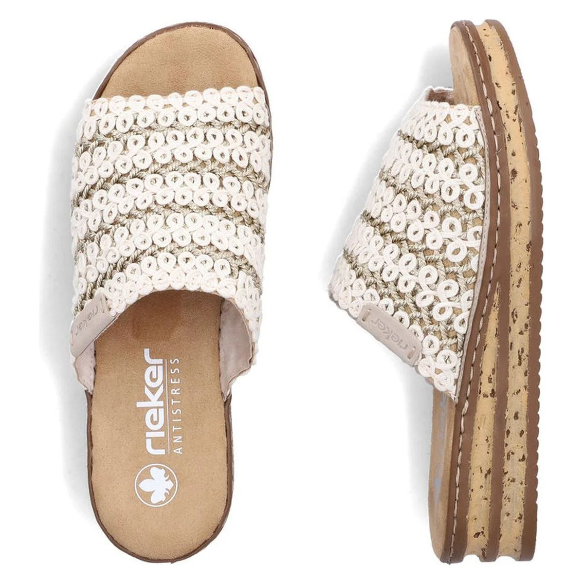 Rieker 629X8 Women's Sandals in Beige - Image 9