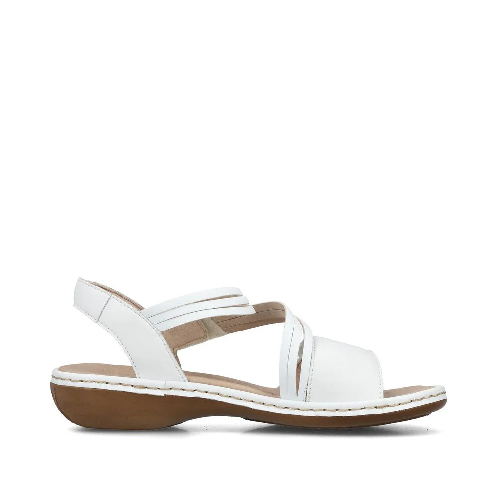 Rieker 65964 Strap Sandal in White - Image 2