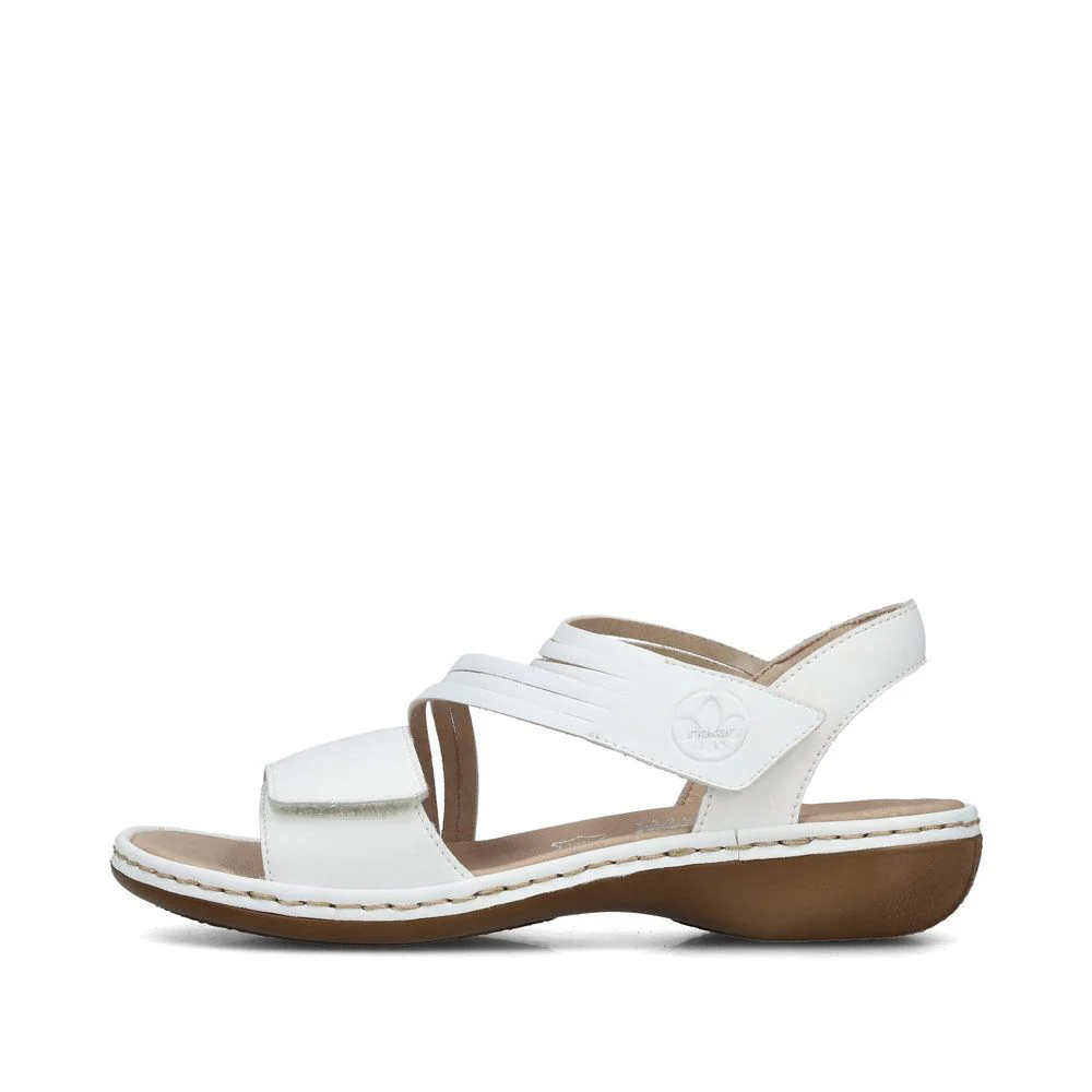 Rieker 65964 Strap Sandal in White - Image 5