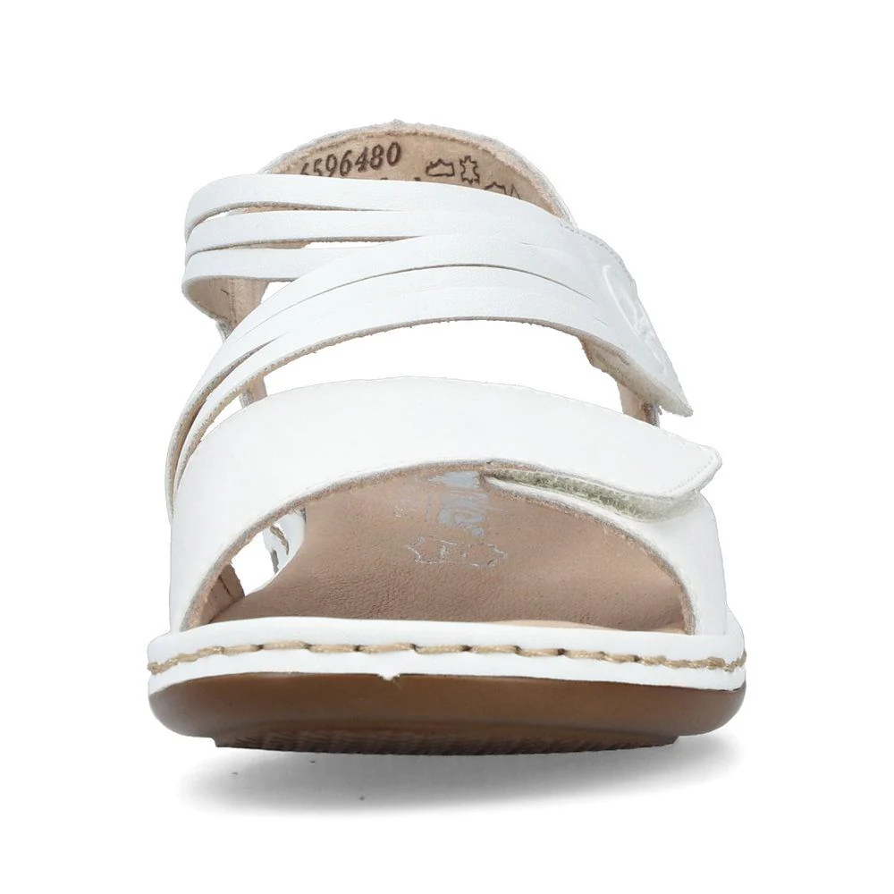 Rieker 65964 Strap Sandal in White - Image 6