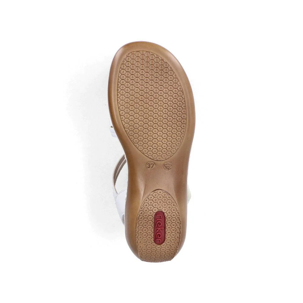 Rieker 65964 Strap Sandal in White - Image 7
