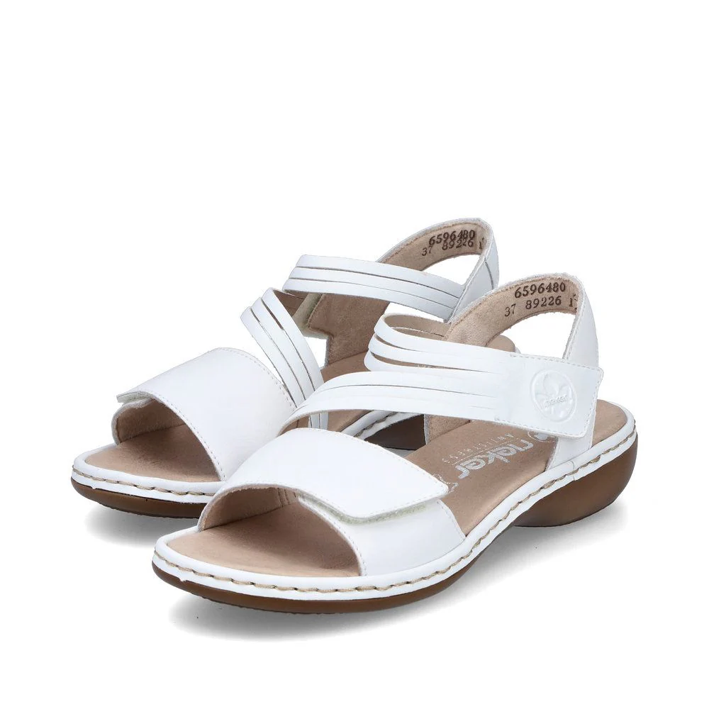 Rieker 65964 Strap Sandal in White - Image 8
