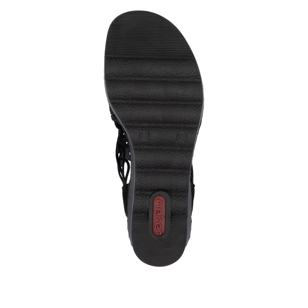 Rieker 67465 Women's Sandals in Black - Image 7