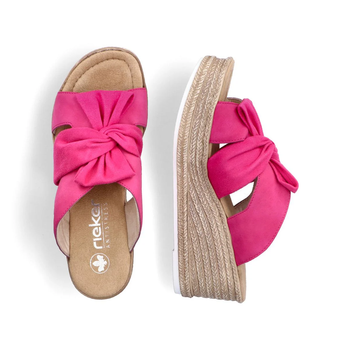 Rieker 68789 Women's Sandals in Magenta - Image 6