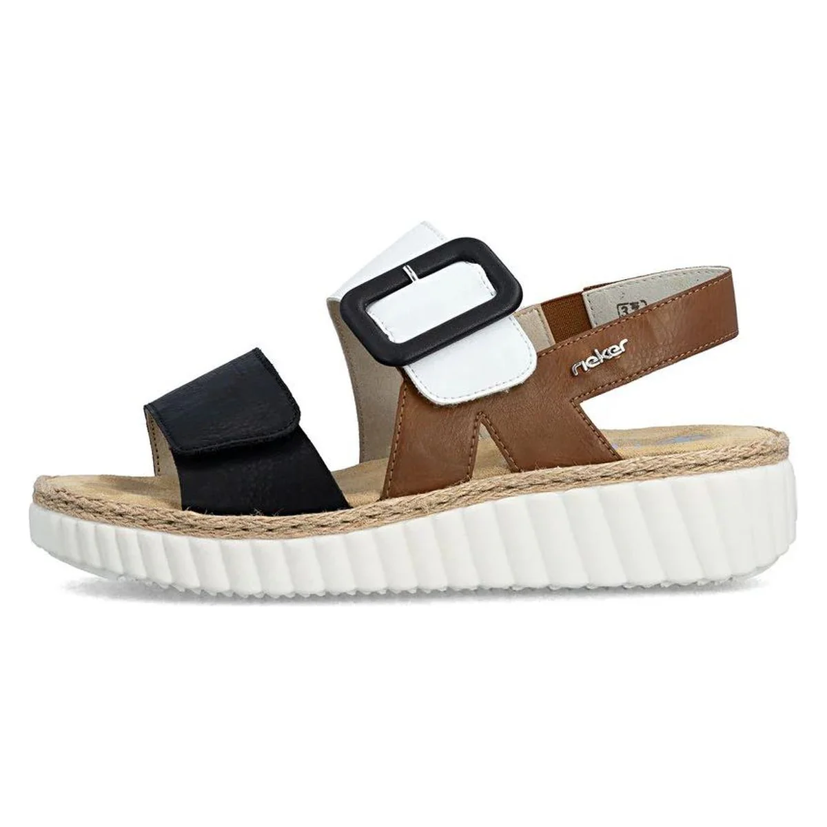 Rieker 69260 Women's Wide Sandals in Multi - Image 5