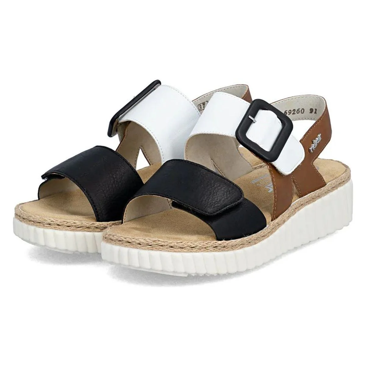 Rieker 69260 Women's Wide Sandals in Multi - Image 8