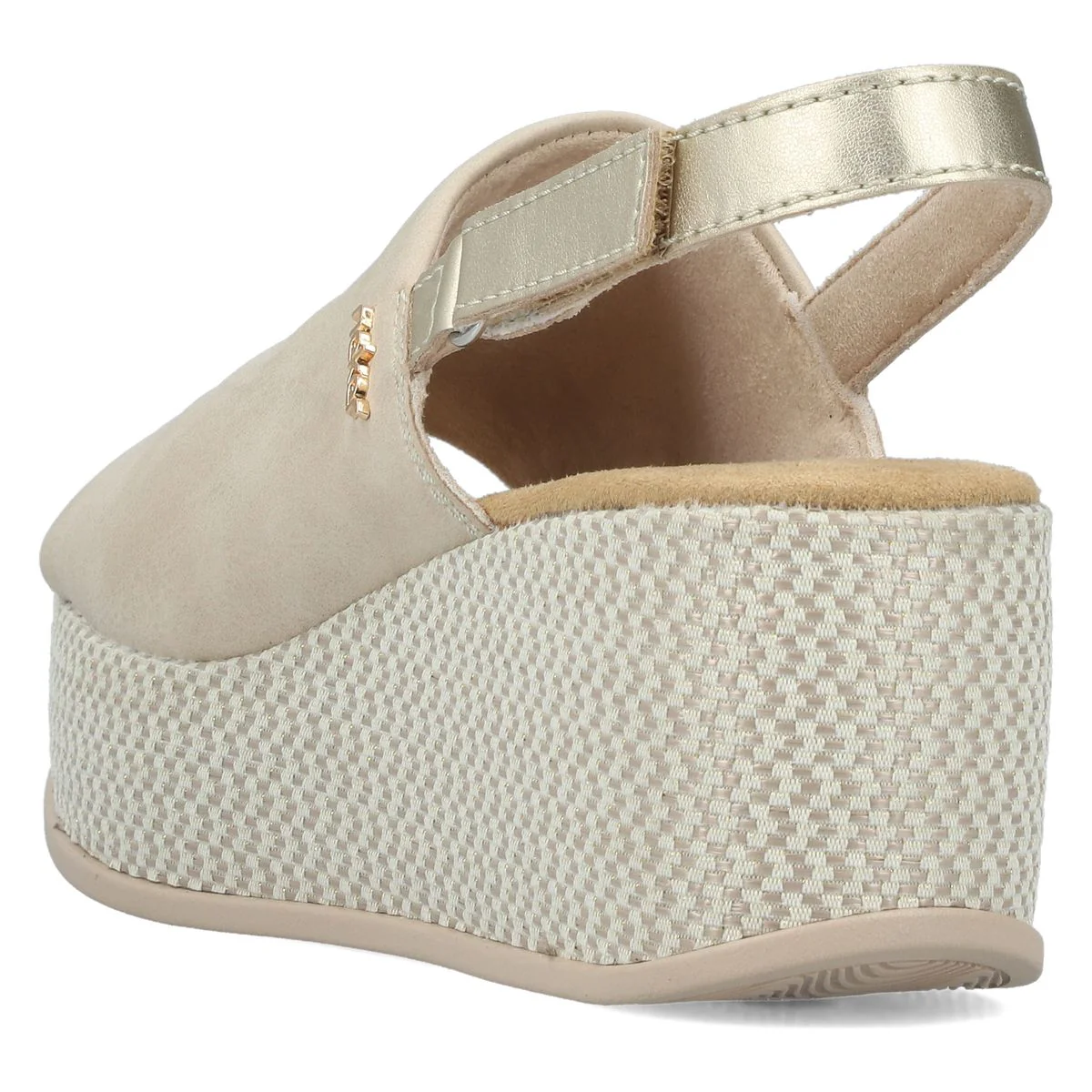 Rieker 69460 Women's Wedge Sandals in Beige - Image 3
