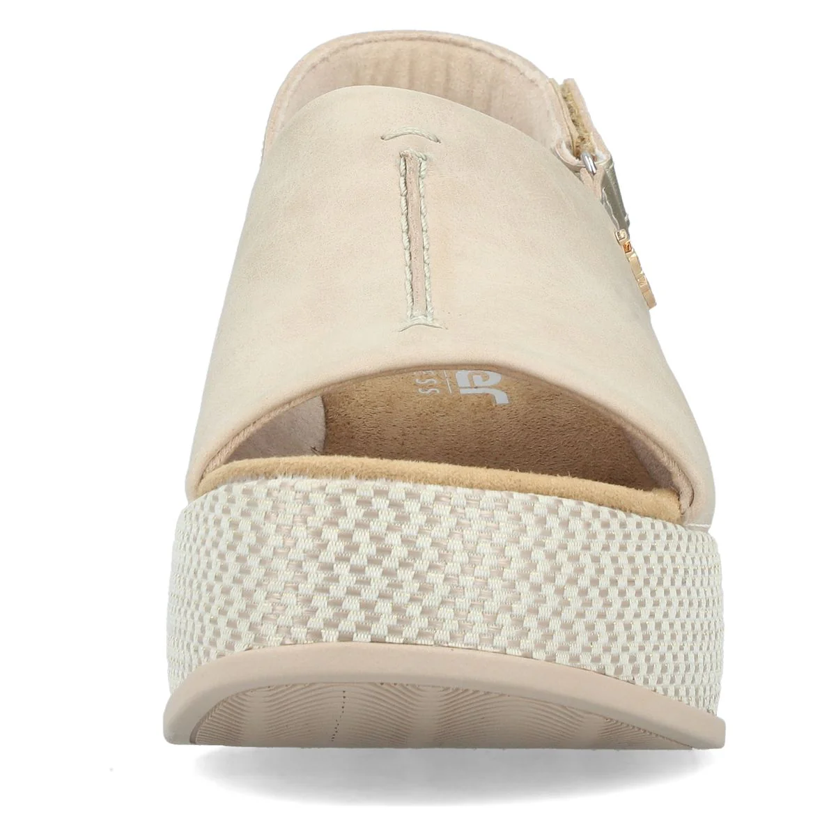 Rieker 69460 Women's Wedge Sandals in Beige - Image 6