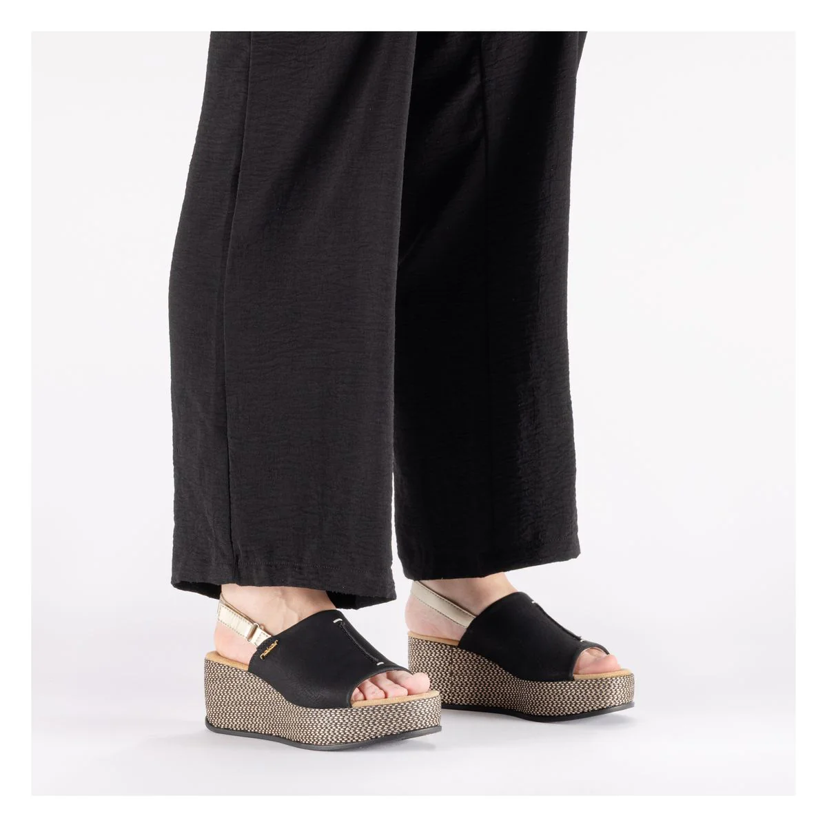 Rieker 69460 Women's Wedge Sandals in Black - Image 10