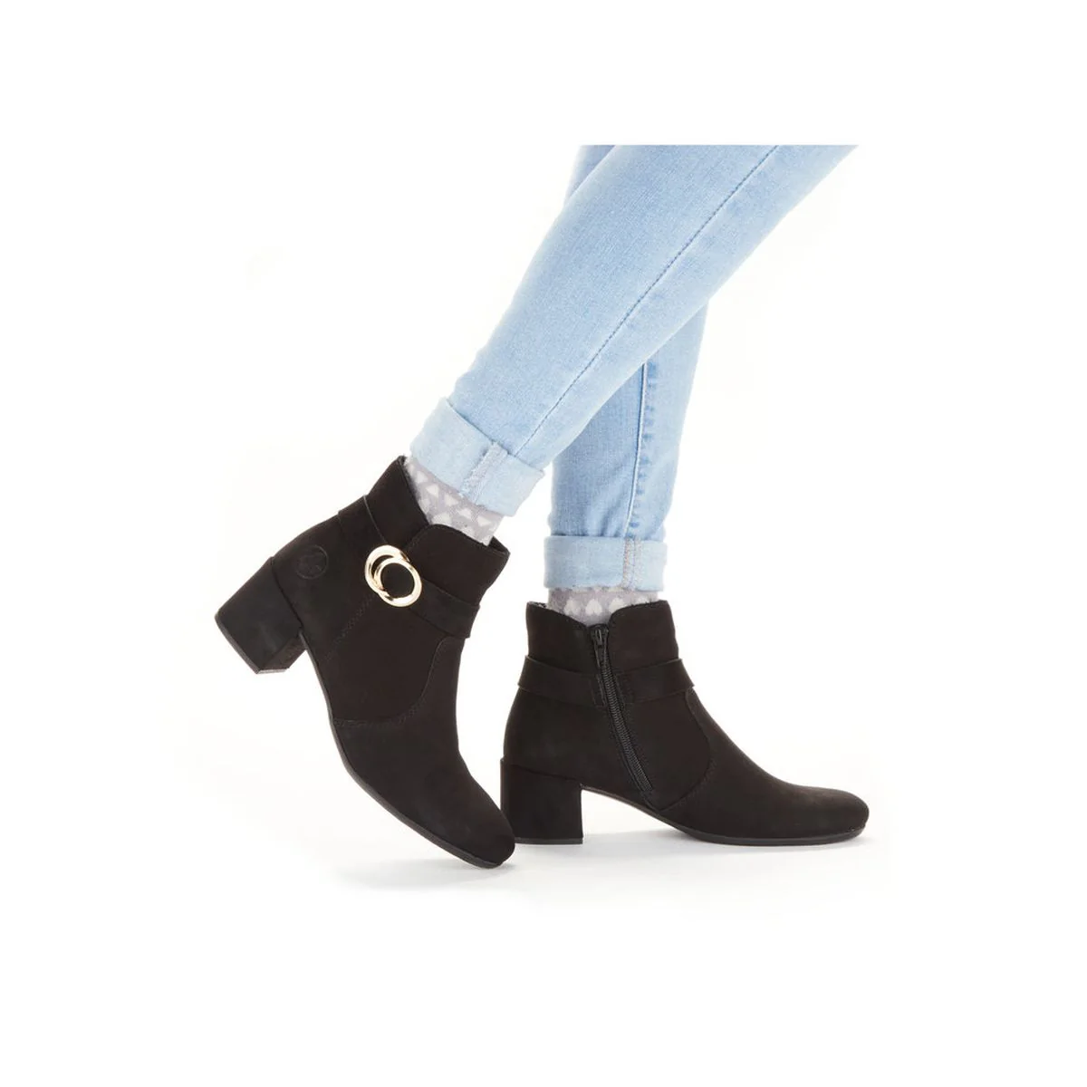 Rieker 70289 Ankle Boot in Black - Image 4