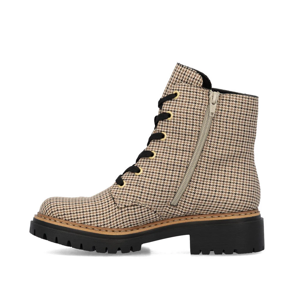 Rieker 72617 Biker Boot in Beige - Image 2