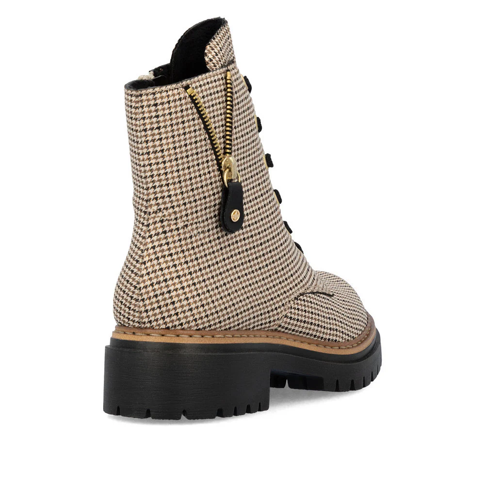 Rieker 72617 Biker Boot in Beige - Image 3