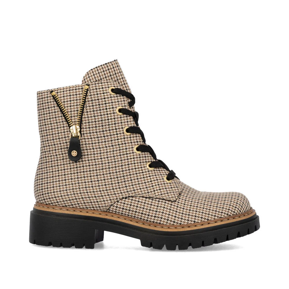 Rieker 72617 Biker Boot in Beige - Image 4