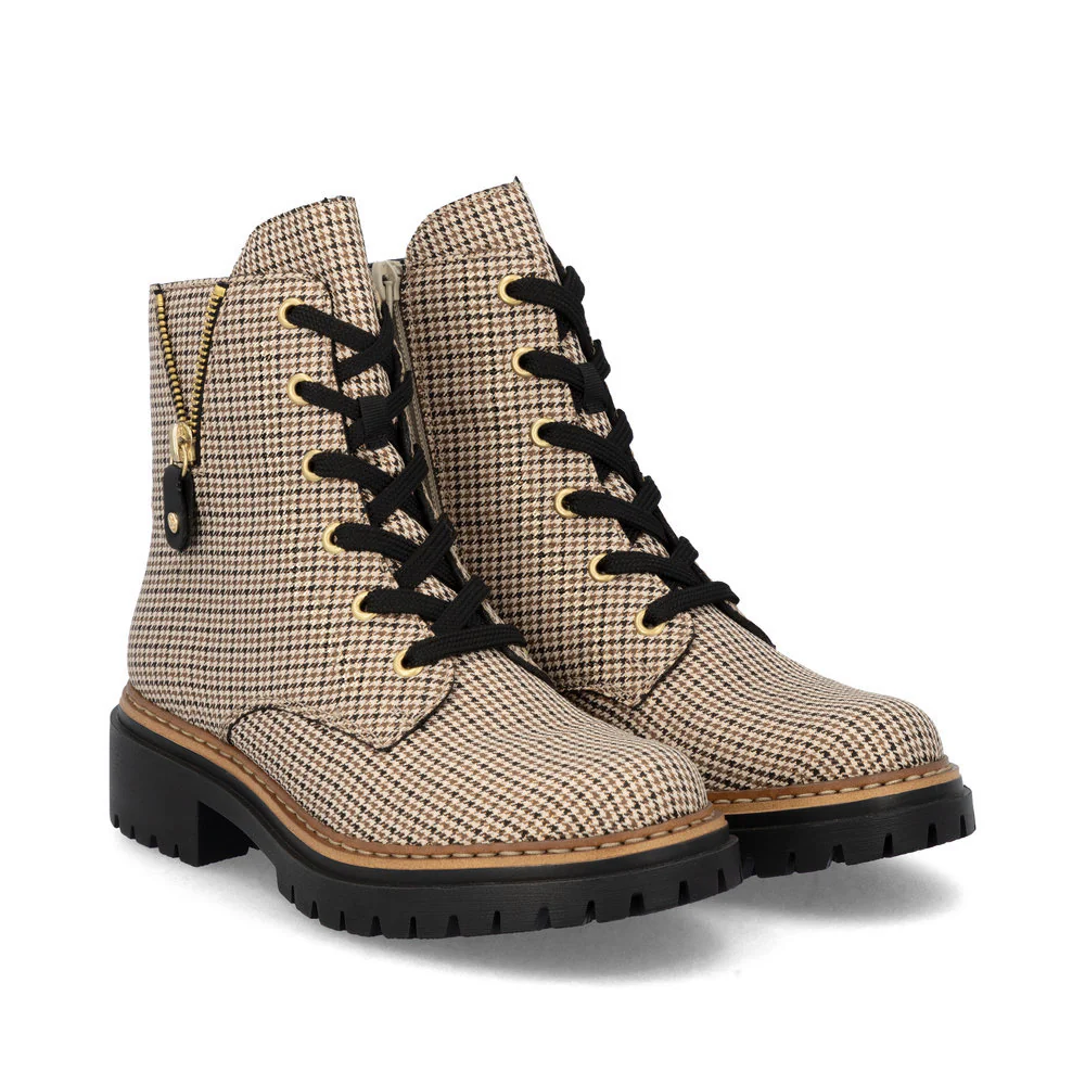 Rieker 72617 Biker Boot in Beige - Image 5