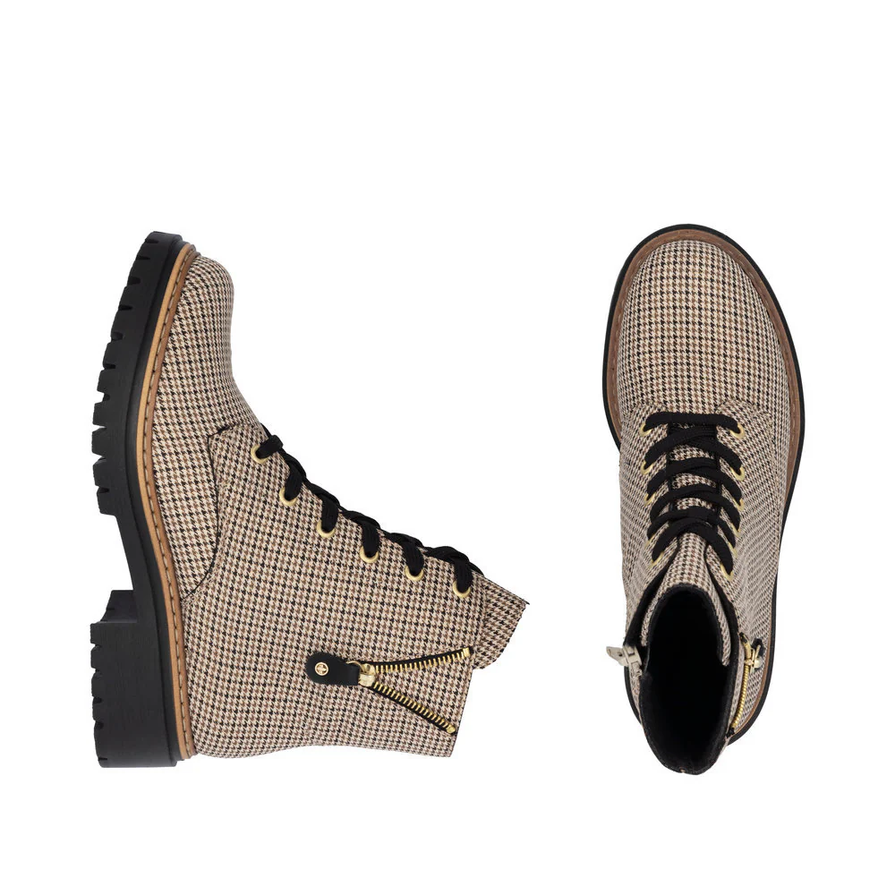 Rieker 72617 Biker Boot in Beige - Image 6