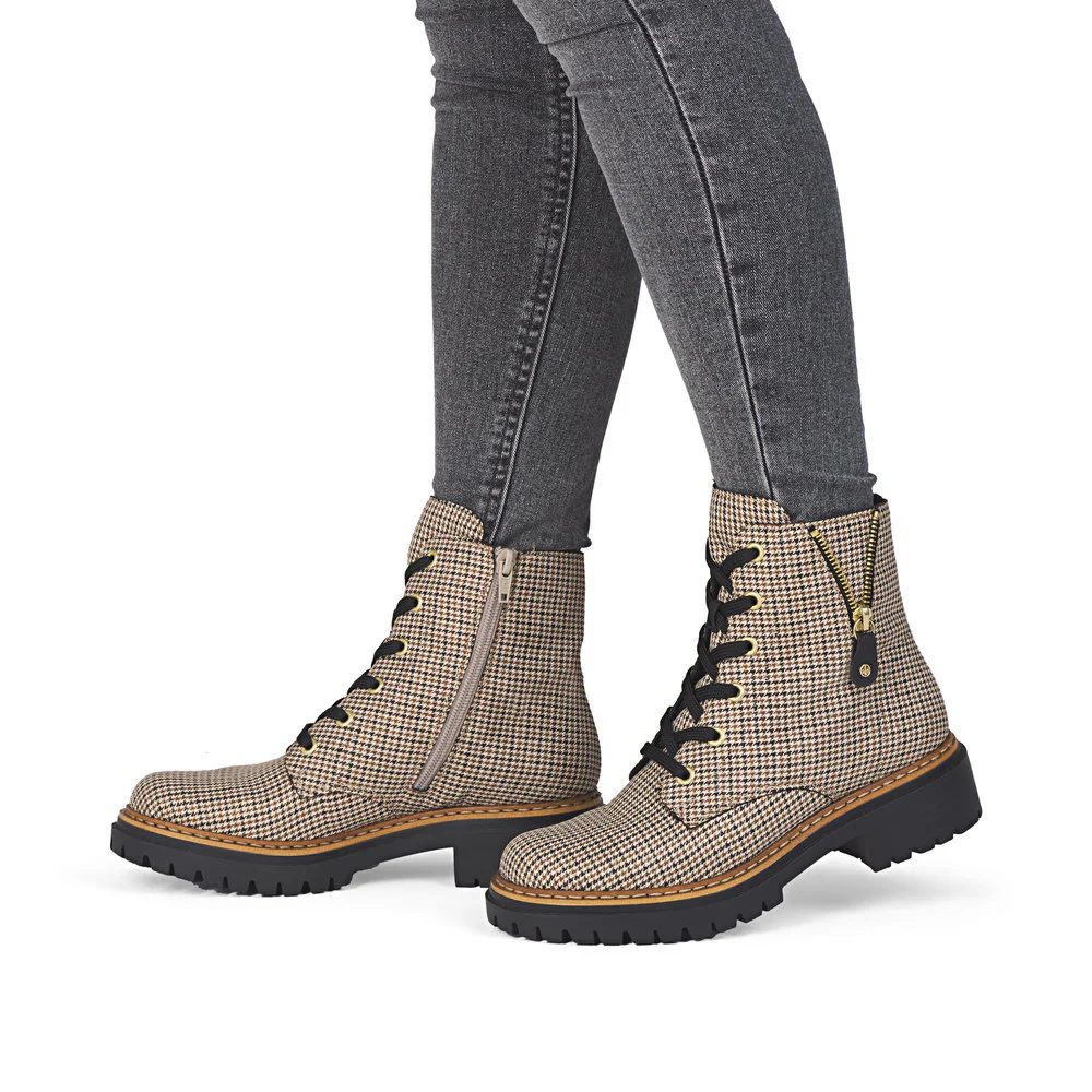 Rieker 72617 Biker Boot in Beige - Image 8