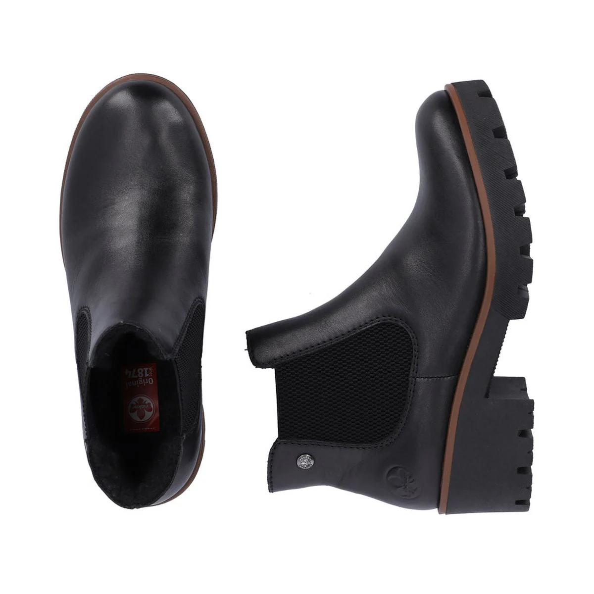 Rieker 79265 Minato Womens Chelsea Boot in Black - Image 5