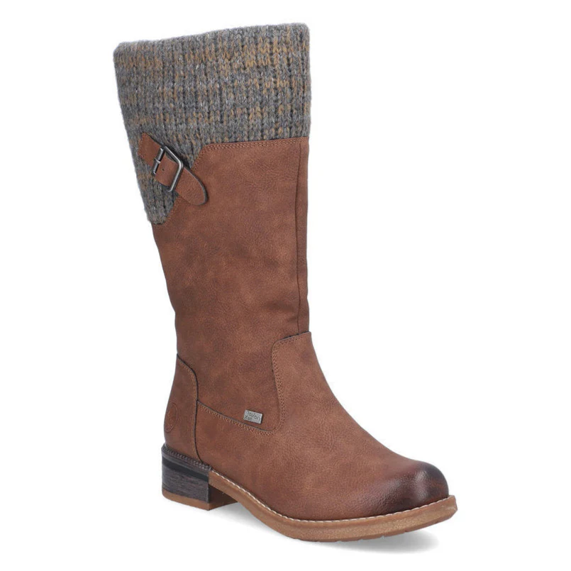 Rieker 94692 RiekerTex Waterproof High Boot in Brown