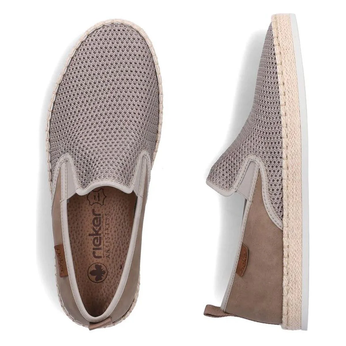 Rieker B2661 Men's Shoes in Beige - Image 9