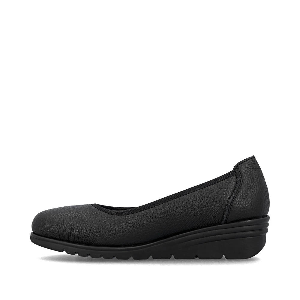 Rieker L5360 Dress Slip On Ballerina in Black - Image 2