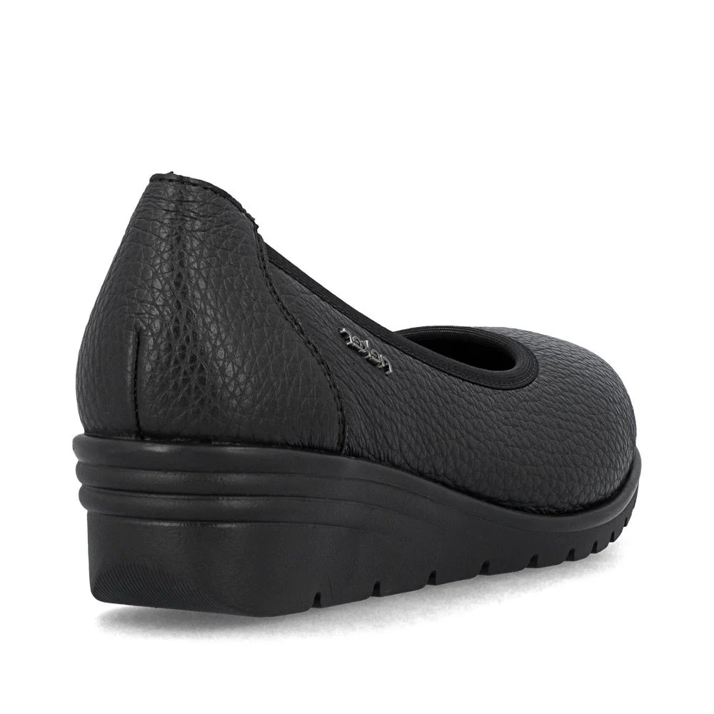 Rieker L5360 Dress Slip On Ballerina in Black - Image 3