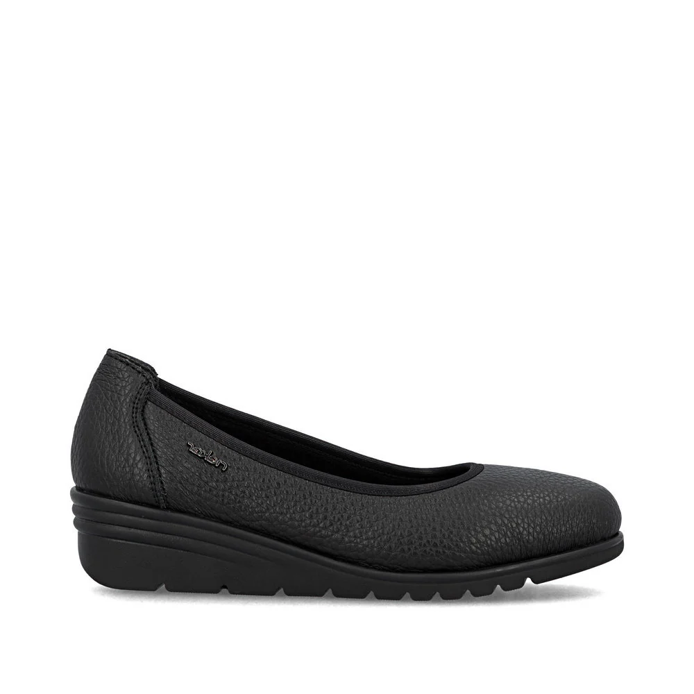 Rieker L5360 Dress Slip On Ballerina in Black - Image 4