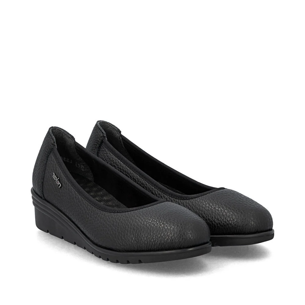 Rieker L5360 Dress Slip On Ballerina in Black - Image 5