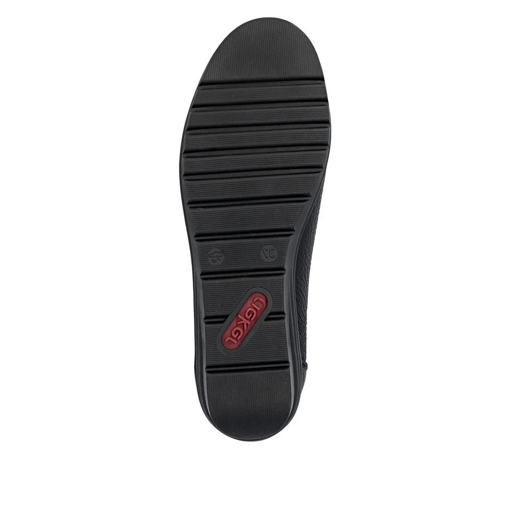 Rieker L5360 Dress Slip On Ballerina in Black - Image 7