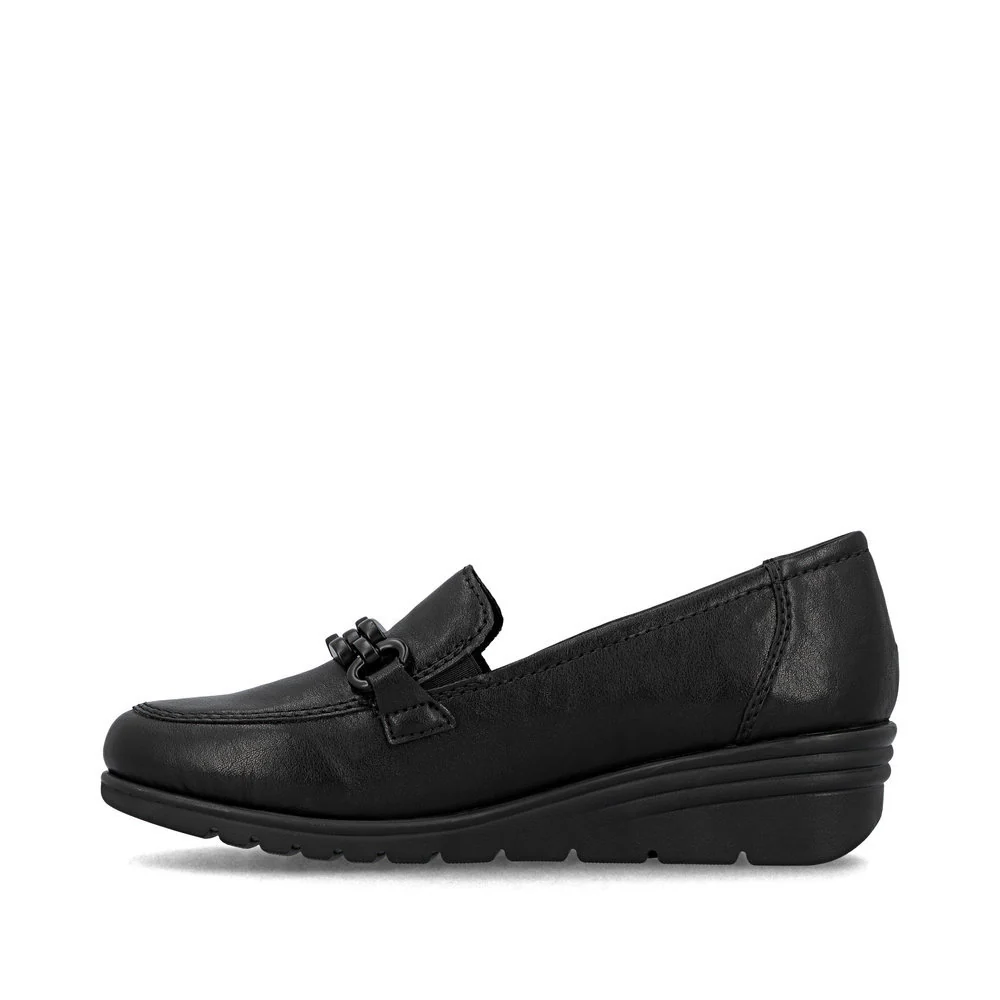 Rieker L5361 Dress Slip On Loafer in Black - Image 2
