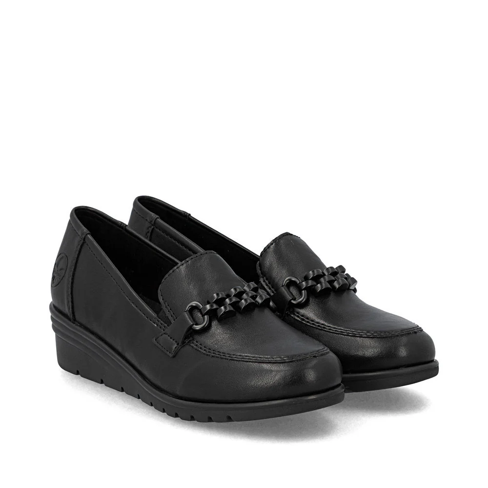 Rieker L5361 Dress Slip On Loafer in Black - Image 5