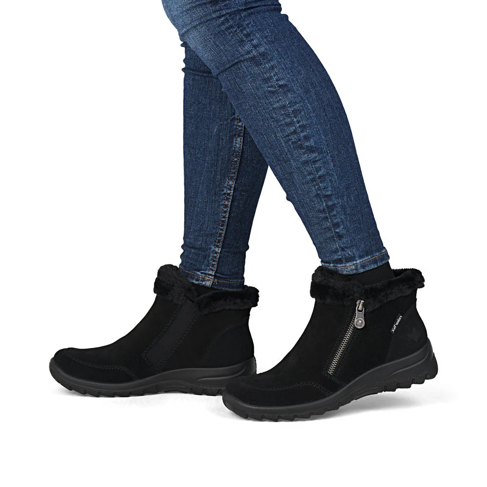 Rieker L7188 Ready to Go Ankle Boots in Black - Image 8
