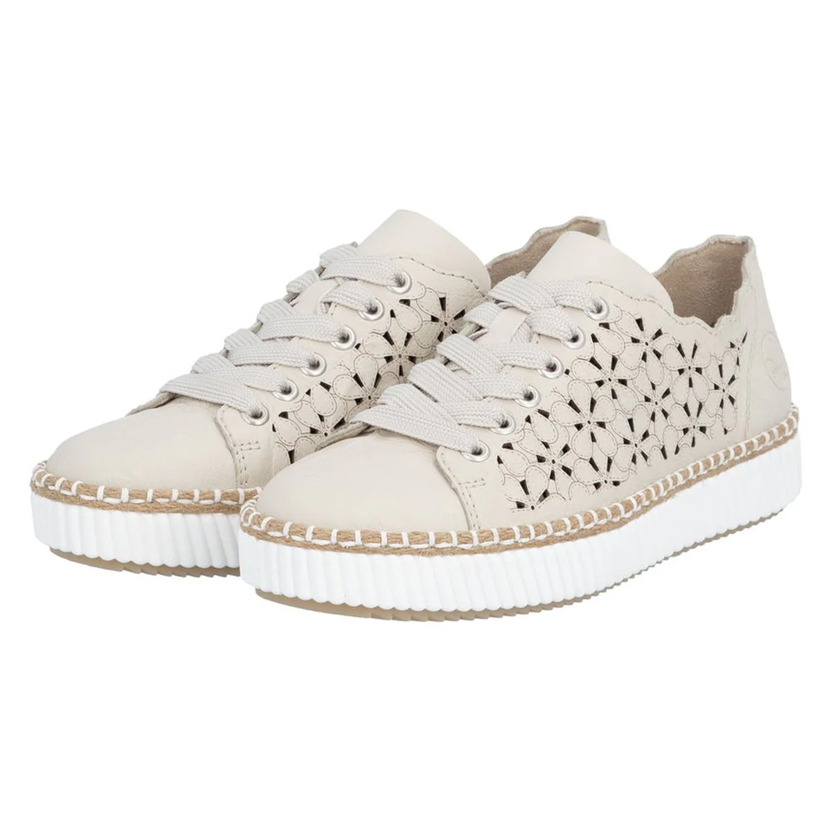 Rieker M2902 Women's Shoes in Beige - Image 8
