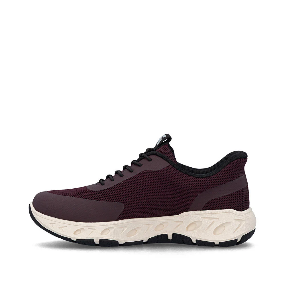 Rieker M6551 Ready to Go Sneaker in Red - Image 2