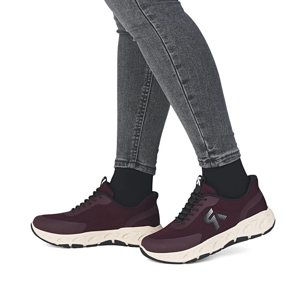 Rieker M6551 Ready to Go Sneaker in Red - Image 8