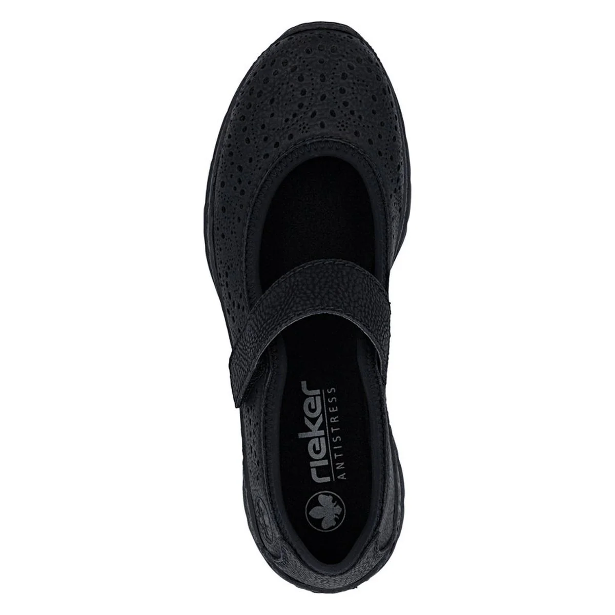 Rieker N4299 Mary Jane Casual Shoe in Black - Image 4