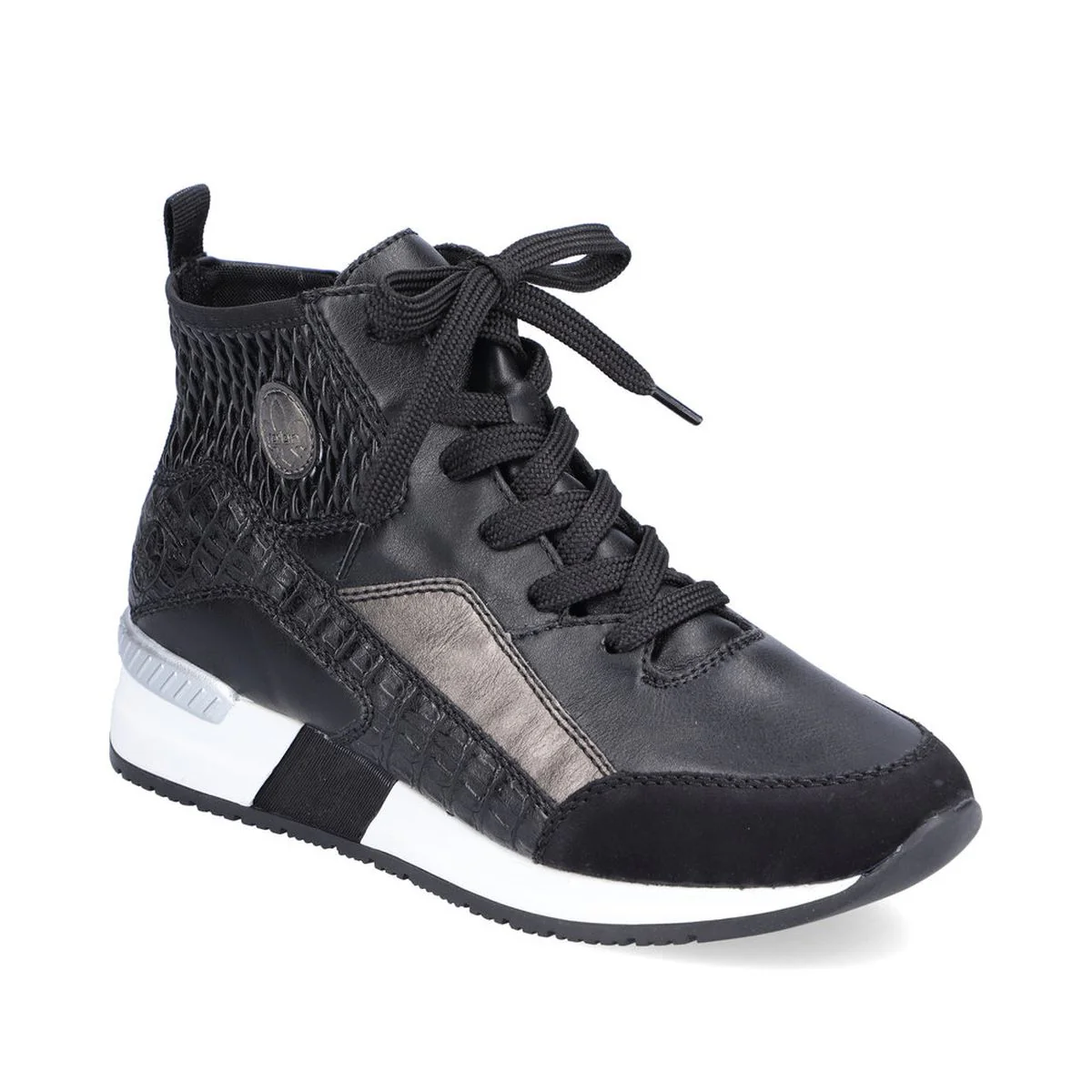 Rieker N7640 Women's Short Boots in Black