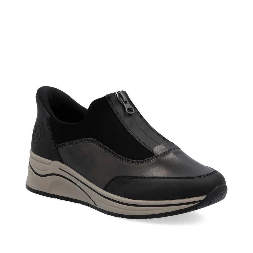 Rieker N9553 Ready to Go Sneakers in Black