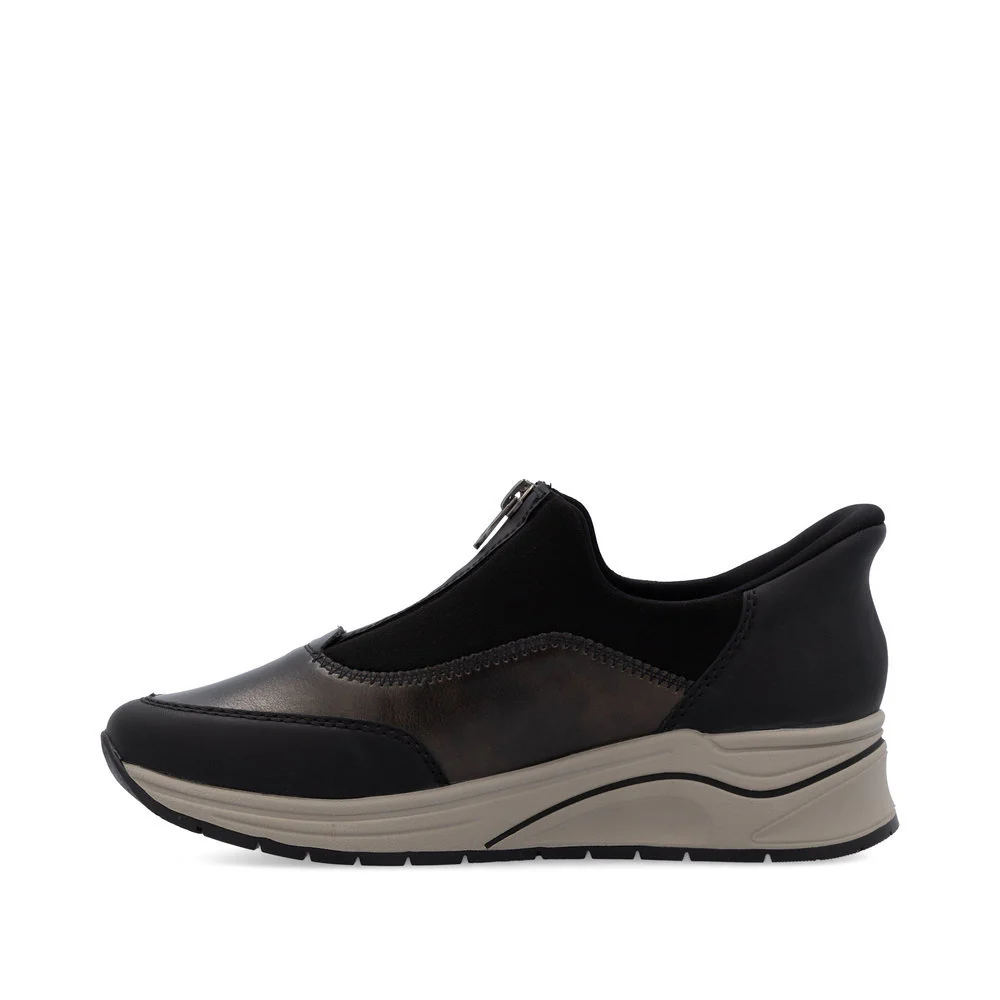 Rieker N9553 Ready to Go Sneakers in Black - Image 2