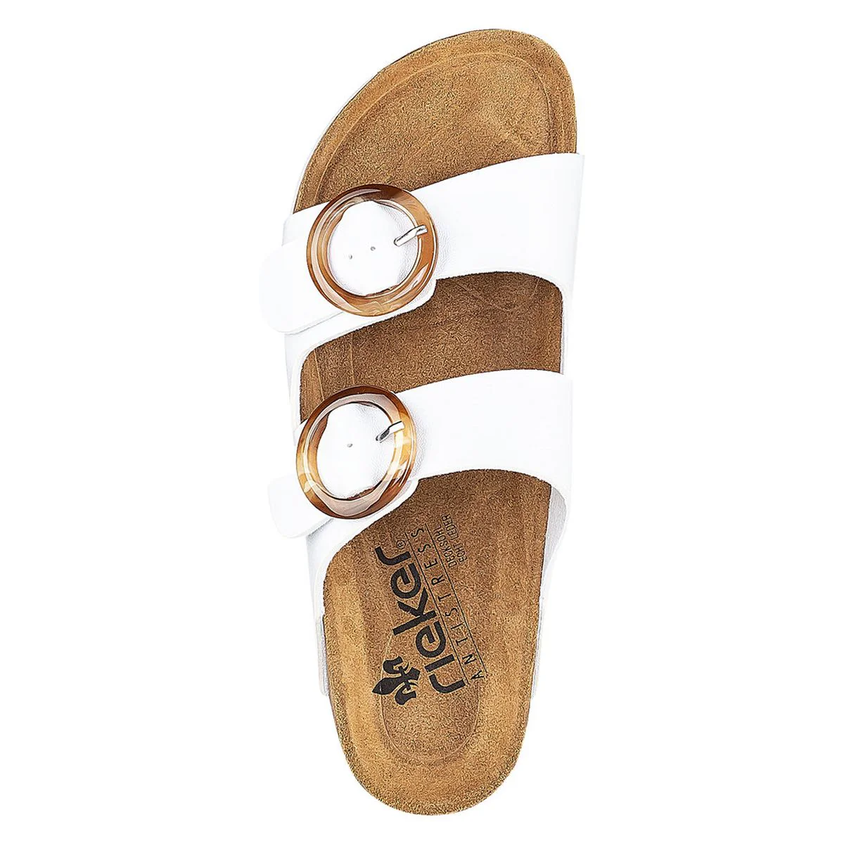 Rieker V9370 Women's Sandals in White - Image 3