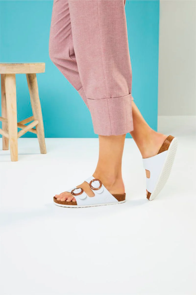 Rieker V9370 Women's Sandals in White - Image 4