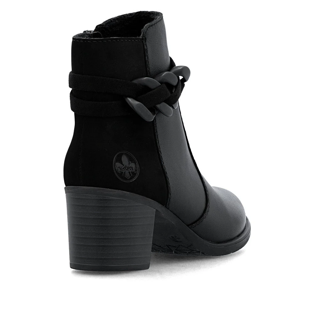 Rieker Y2066 Dress Ankle Boot in Black - Image 3